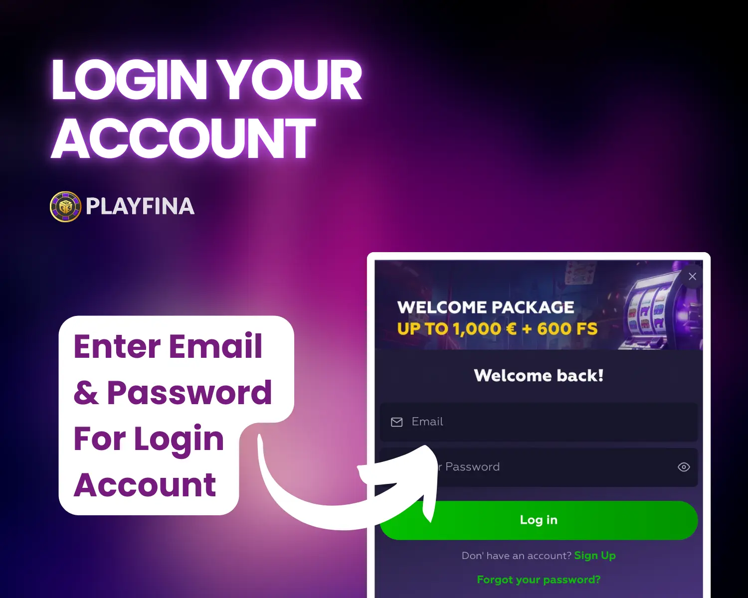 Login Your Account At Playfina Casino