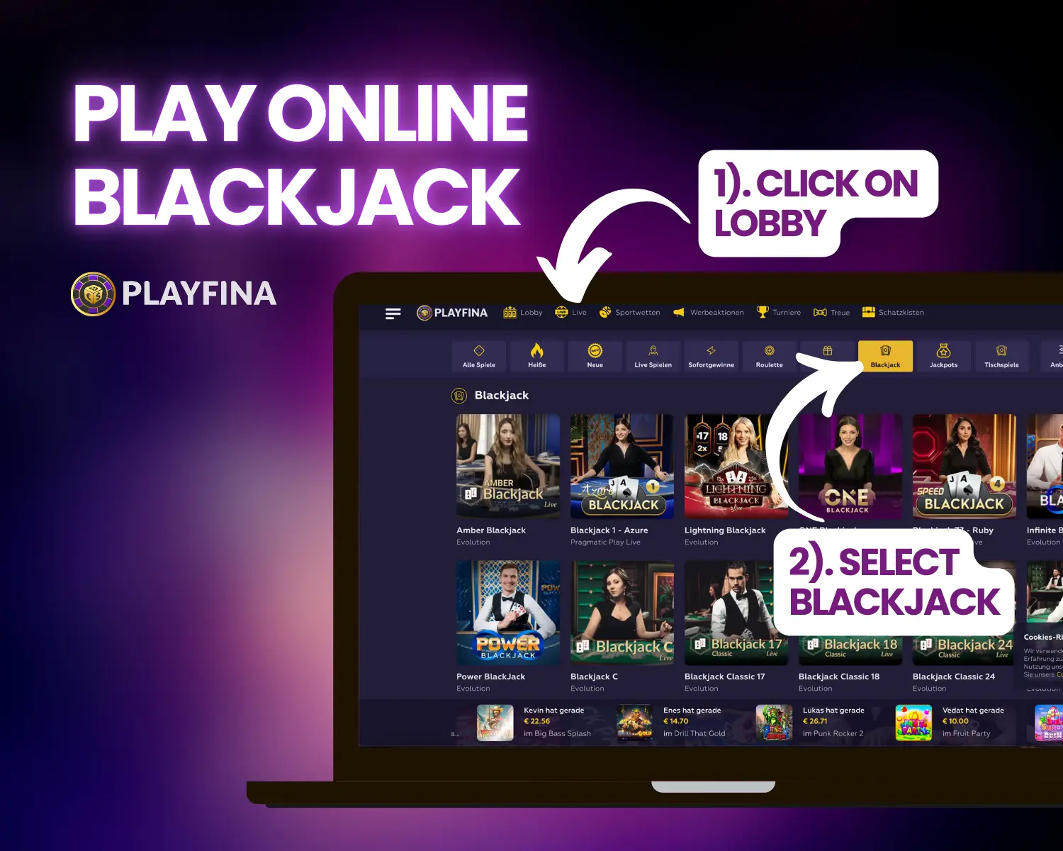 Playfina Casino Steps Of Play Blackjack