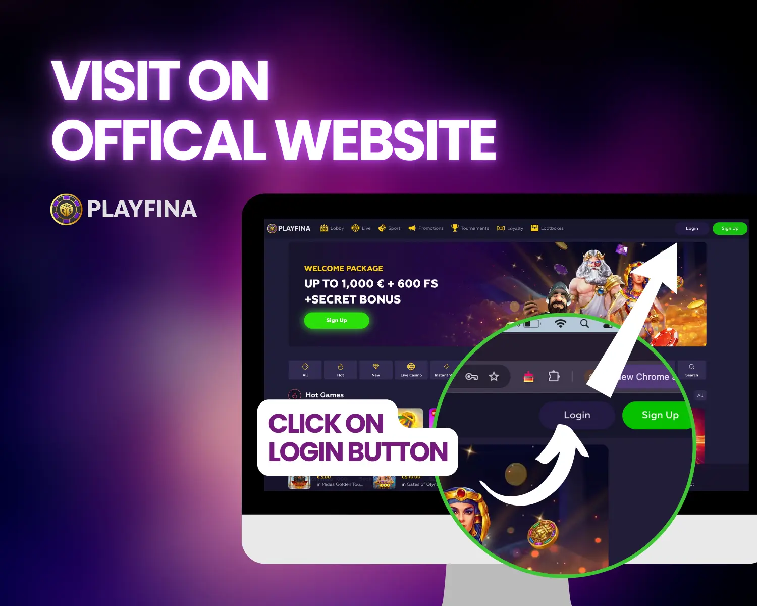 Visit Playfina Casino Offical Website For Login